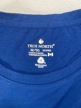 True North Unisex Wool Blend Short Sleeve T Shirt Size XL